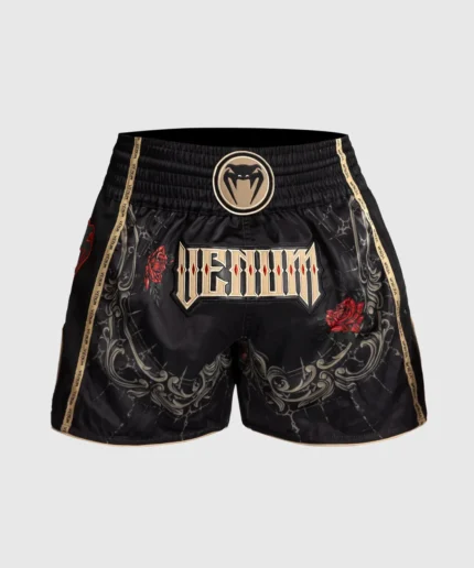 Venum Santa Muerte 5.0 Muay Thai Shorts - Deep BlackGold